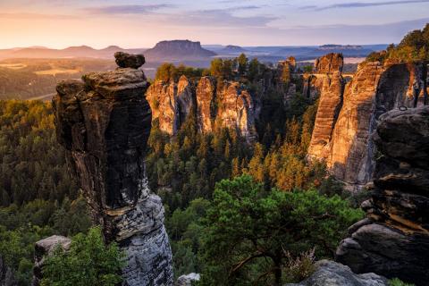 Sunrise at the Bastei Bridge