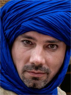 Blauer Turban 