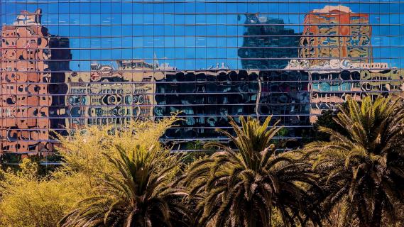 Spiegelung Häuserfront Kapstadt