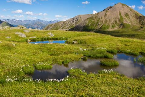 Gebirgslandschaft in Samnaun/Schweiz