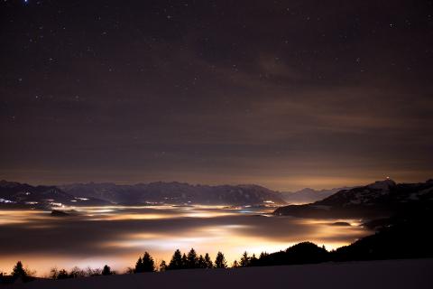 Rheintal im Nebelmeer