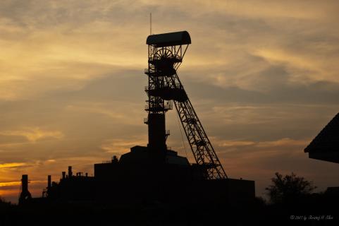 Abenddämmerung am Schacht