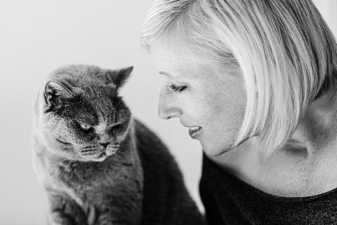 Berit und ihre Katze