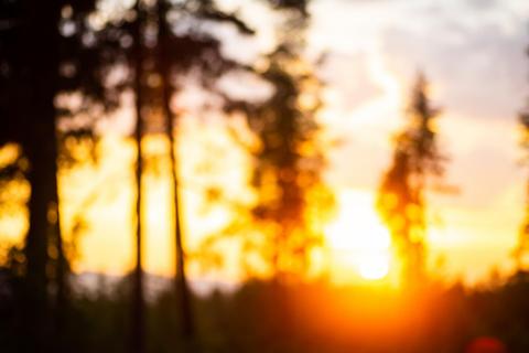 Sonnenuntergang in Lappland