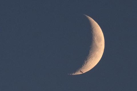 Flugzeug zum Mond