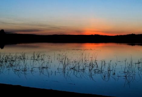 Sommerabend am Särnasjön bei Särna in Schweden.