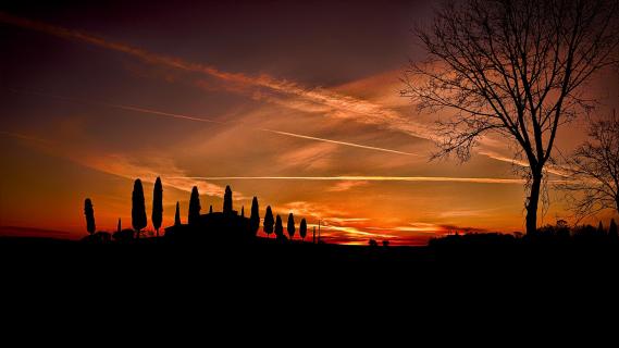 Sonnenuntergang in der Toskana