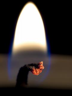 Die Flamme einer Kerze