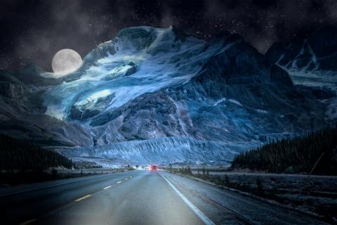 Icefieldparkway by night