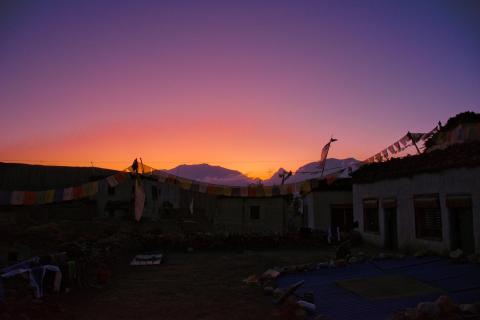 Sonnenuntergang Nepal