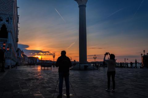 Sonnenaufgang am Markusplatz