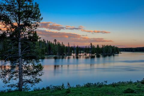 Blue Hour Yellowstone Nationalpark