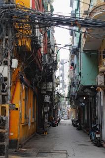 Crazy Straßen in Hanoi, Vietnam