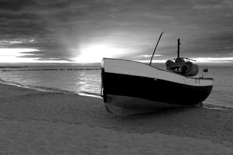 Fischerboot an der polnischen Ostsee