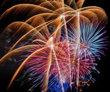 Feuerwerk in der Nacht