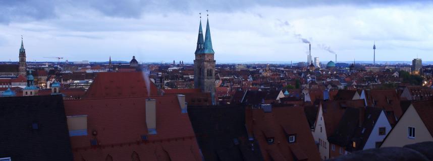 36 Hoch hinaus: Stadt von oben Zwielicht