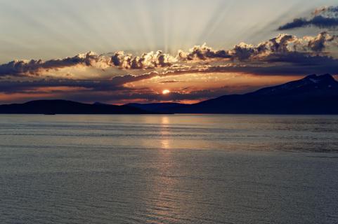 Sonnenuntergang bei Tromsö