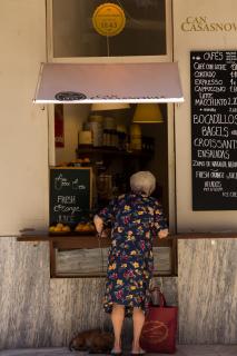 Old woman in Palma de Mallorca