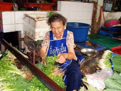 Verkäuferin in Bangkok