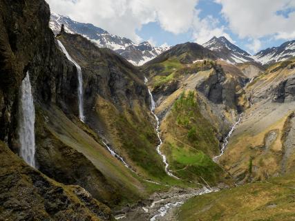 Waterfall mountains