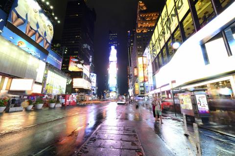 Times Square im Regen