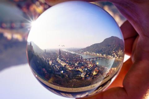 Heidelberg durch Glas