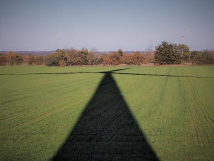 Schatten einer Windenergieanlage