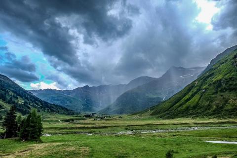 Alpen Gewitter Panorama 