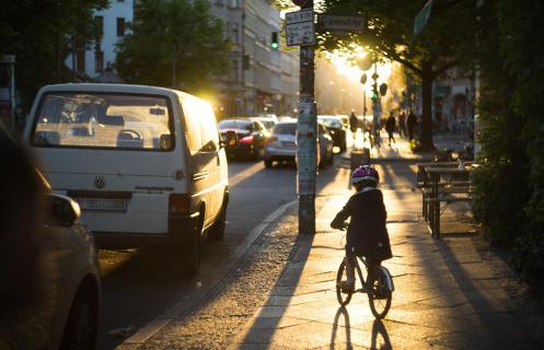 Riding down the Street