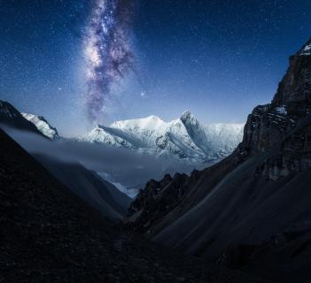 Annapurna Milchstraße Himalaya Nepal