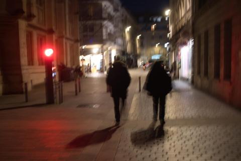 Nachts in der Fußgängerzone