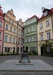Farbenfrohe Häuser in Krakau, Polen
