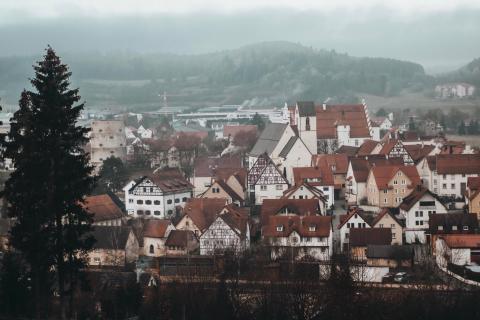 Nebeliger Blick über die Schwäbische Alb 