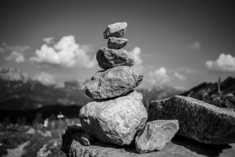 Steine in den Alpen 