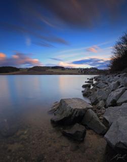 Abendstimmung an der Talsperre Pirk