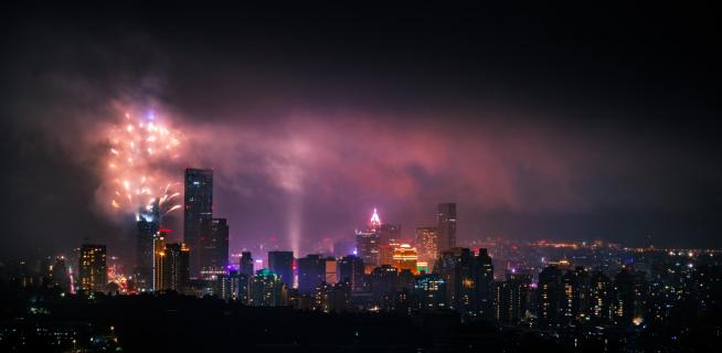 Neujahrsfeuerwerk Taipeh