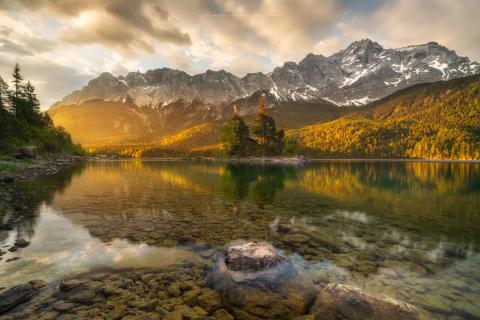 Goldener Morgen am Eibsee