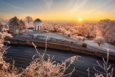 Winterlicher Tempel