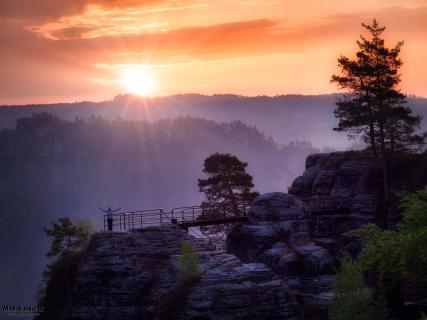 Sonnenaufgang an der Bastei