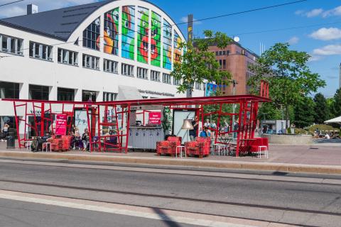 Bahnhaltestelle in Helsinki