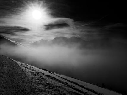 Düsteres Verbier (Schweiz) 