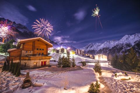 Happy new year in the mountains