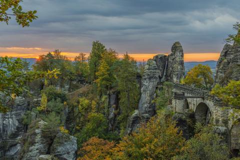 Sonnenaufgang an der Bastei