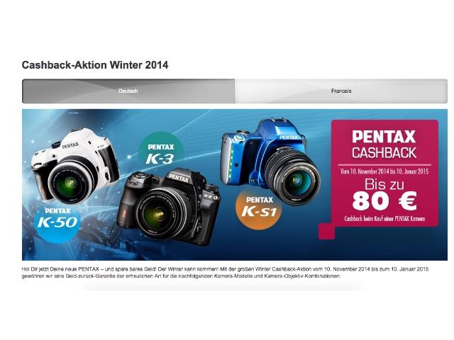 Pentax Cashback Aktion