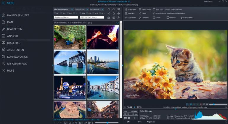 Photo Commander 16 bringt Ordnung in Ihre Fotosammlung und kann Fotos schnell und effektiv verbessern