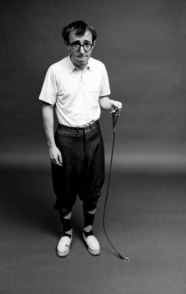 Woody Allen with Ant on Leash, New York; 1964