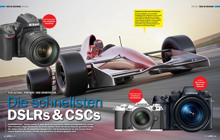 Die schnellsten DSLRs &amp; CSCs
Kaufberatung für Action-, Porträt- und Sportfotos: welche Modelle am besten geeignet sind. Jetzt in der neuen DigitalPHOTO 06/2015.