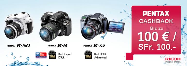 Für die Pentax-Modelle K-50, K-3 und K-S2 gibt es diesen Sommer eine Casback-Aktion. 