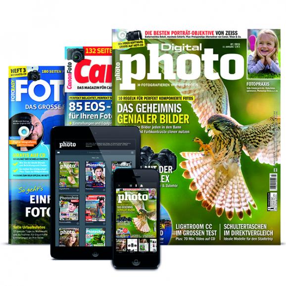 Platz 5: Fotomedien-Flat-Jahresabo mit 30 Ausgaben. Wert: 90 €.
www.digitalphoto.de
