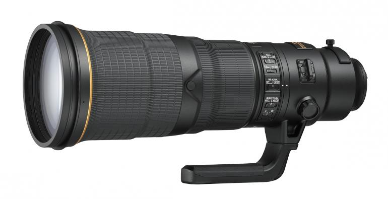 Abbildung zeigt das ebenfalls neu vorgestellte AF-S Nikkor 500 mm 1:4E FL ED VR, Preis: 10.999 Euro. 
